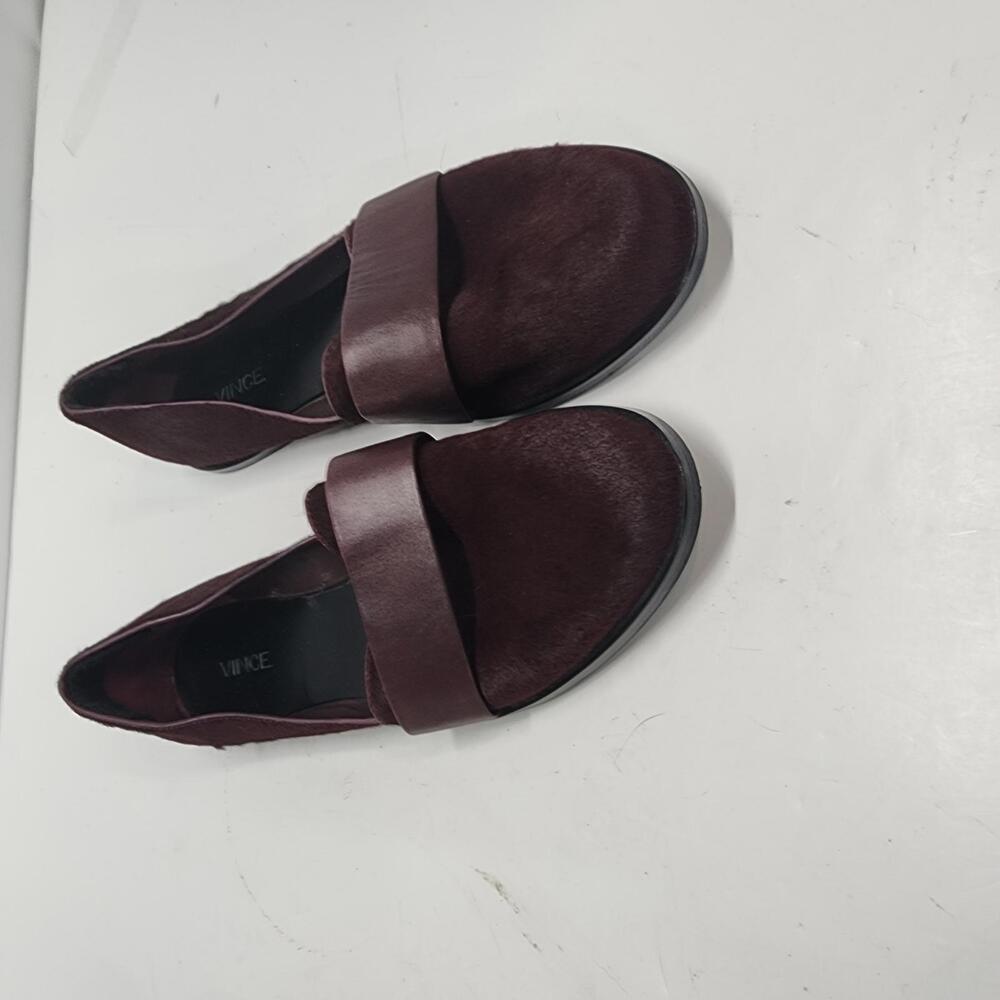 Flawless VINCE Mason (Maxon) Maroon Calf Hair Flats 9.5